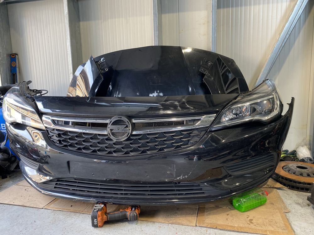 Fata completa Opel Astra K 2016 capota bara far led aripa radiator
