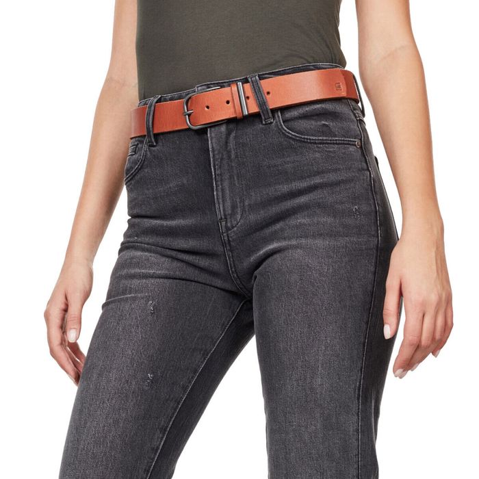 Дамски колан ест кожа G-star raw - кафяв 75 см, нов с етикет
