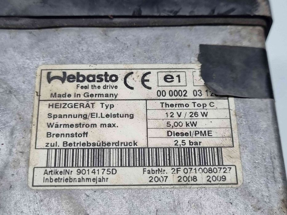 Webasto Volkswagen Touareg (7LA, 7L6) [Fabr 2003-2010] 7L0815857C 2.5