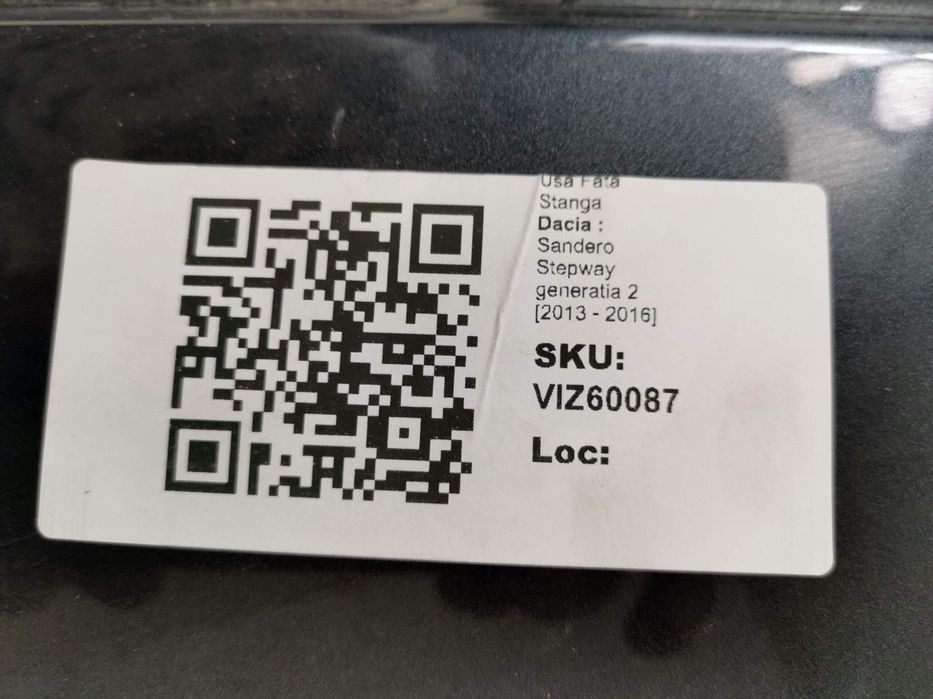 Usa Fata Stanga Dacia  Sandero Stepway generatia 2 2013 2014 2015 2016