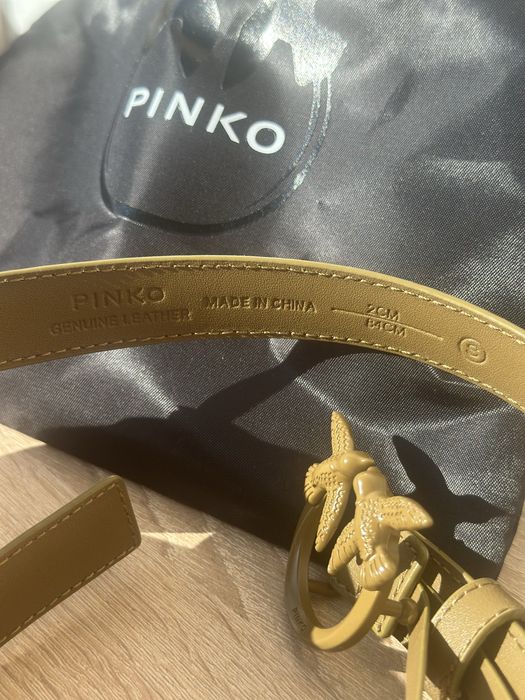 Pinko комплект: Чанта Love Puff и колан Love Berry в каки