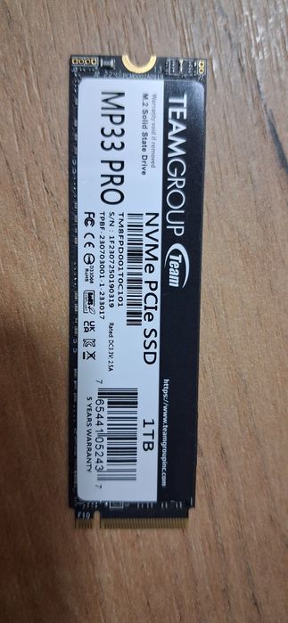 Продам SSD DISK M2 TeamGroup 1 Tb