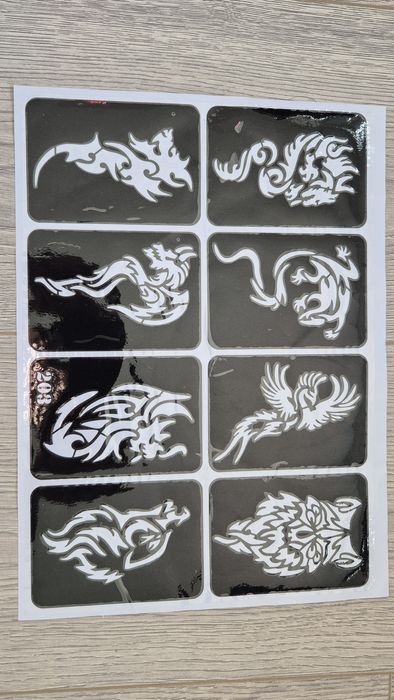 Set 24 sabloane pentru tatuaje temporate cu Henna