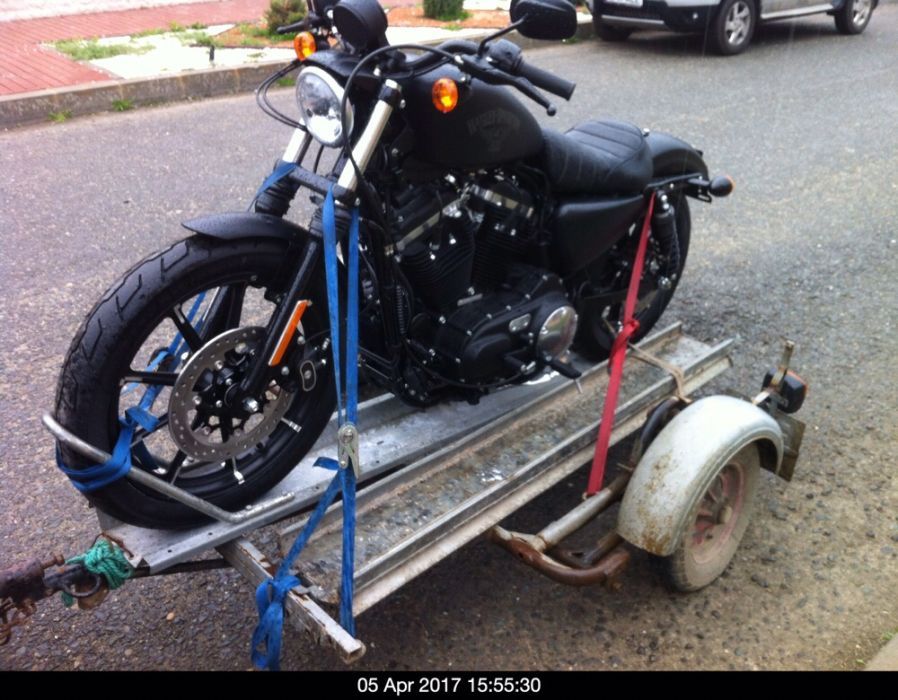 Transport motocicleta cu remorca specializata