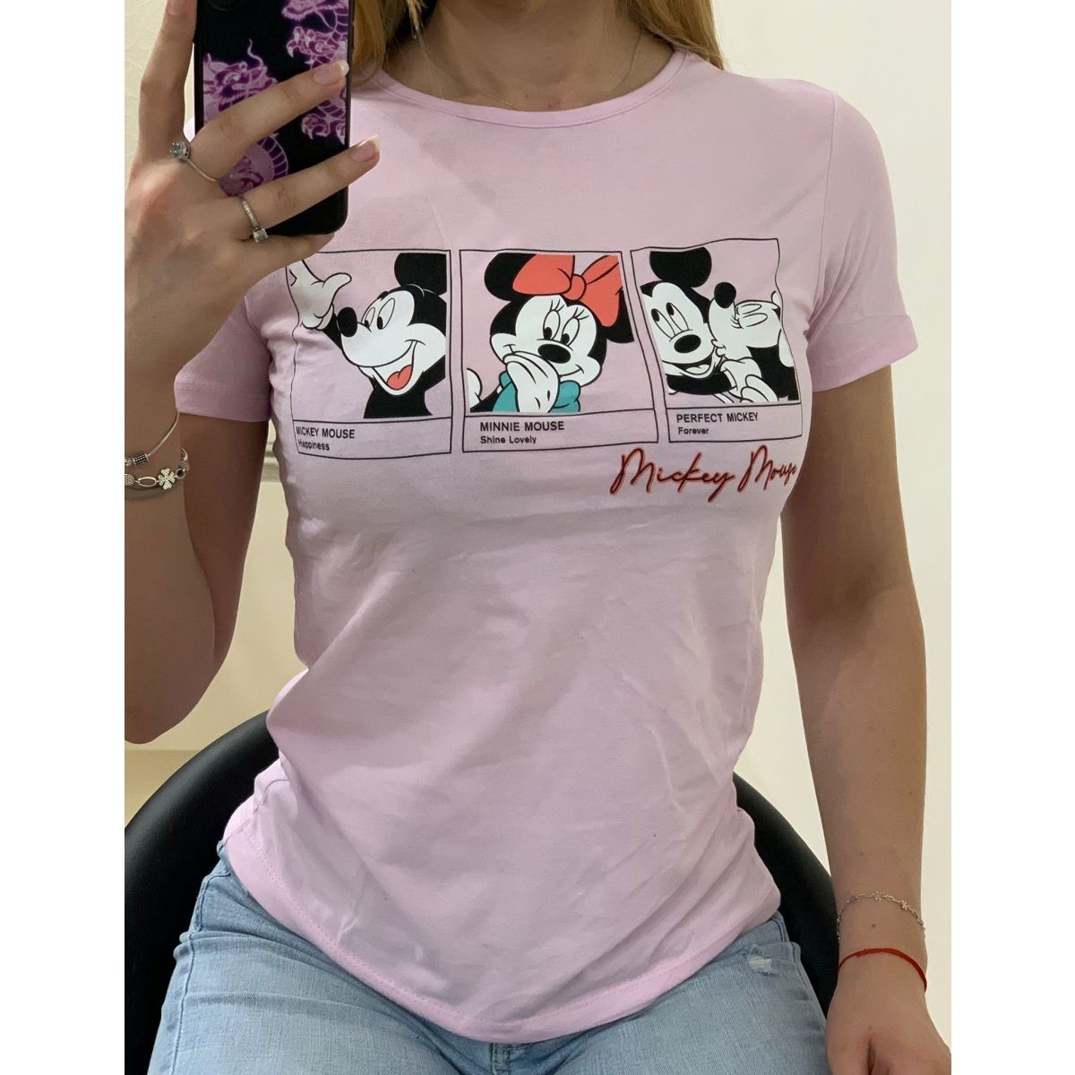 Tricou dama mickey&minnie