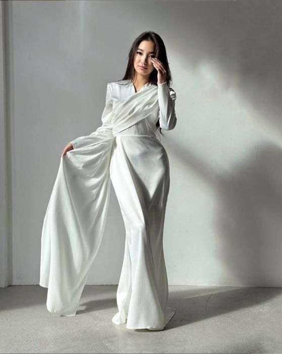 Белое платье вечернее