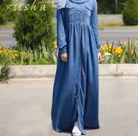 Платье джинс хиджаб