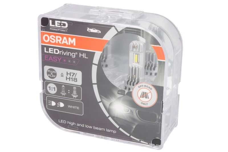 Комплект 2 броя LED крушки Osram Easy H7/H18 12V, 16W, 6500K, 1400lm