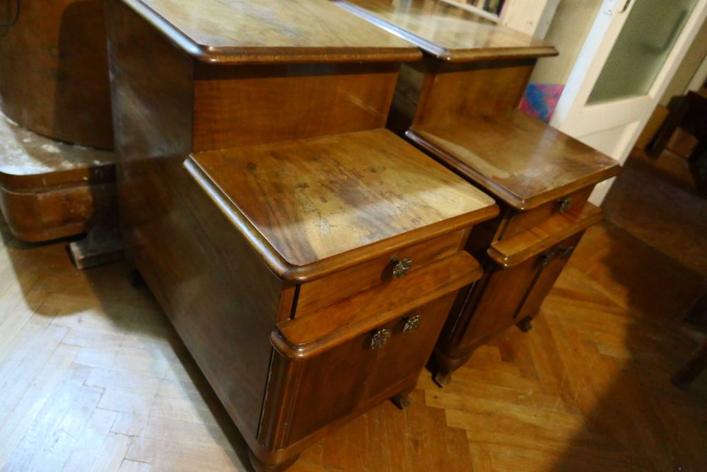 Noptiere Lemn Masiv Cu sertar si 2 usi compartimente Vintage Retro