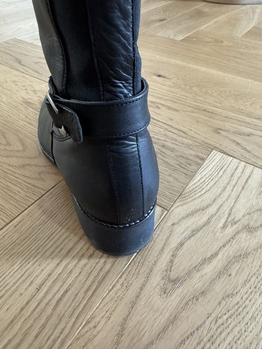 Черни ботуши от естествена кожа 38 номер