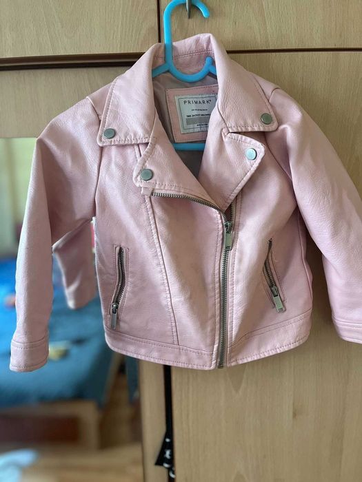 Детско кожено яке в розово
