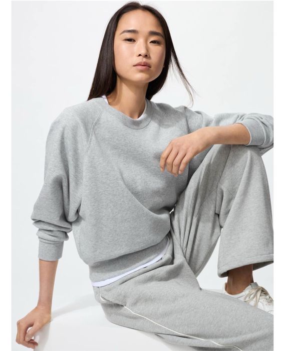 Свитшот Uniqlo цвет серый размер М