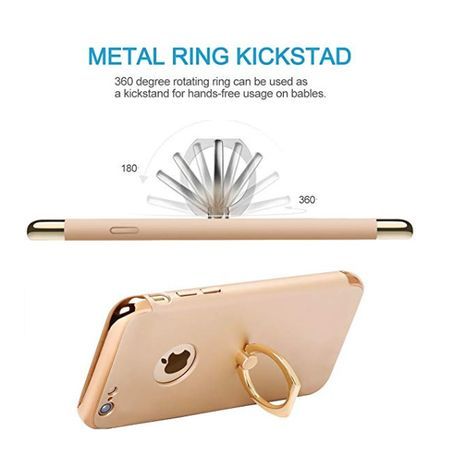 Husa pentru Apple iPhone 8 Plus, GloMax 3in1 Ring PerfectFit, Gold