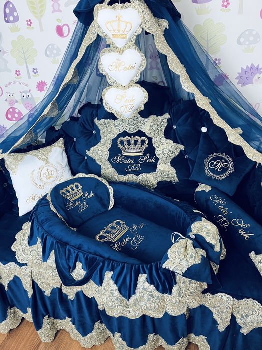 Lenjerie pentru patut bebelusi personalizata