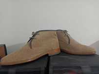 Ghete de dama BRICE, impecabile, piele intoarsa bej-cafeniu, mar.40