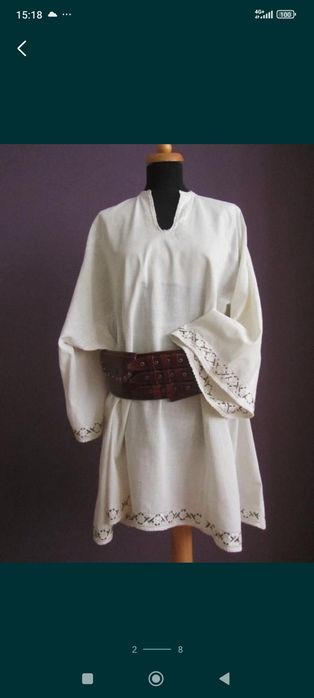 Ie de mire/ Cămașă tradițională de mire cu fir metalic