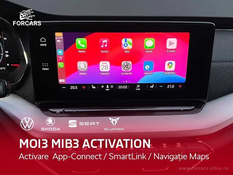 MOI3 MIB3 activare CarPlay / Android Auto / Navi VW și Skoda 2020-2024