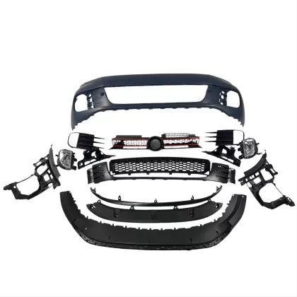 Предна броня за VW GOLF 6 с решетка и халогени - GTI дизайн