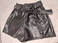 Pantaloni de piele, fete, 143-155 cm, NOU