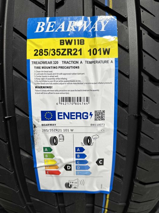 Нови Летни Гуми BEARWAY BW118 285/35R21 101W Нов DOT