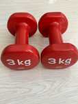 Gantere Fitness 3 kg x 2 rosu Decathlon