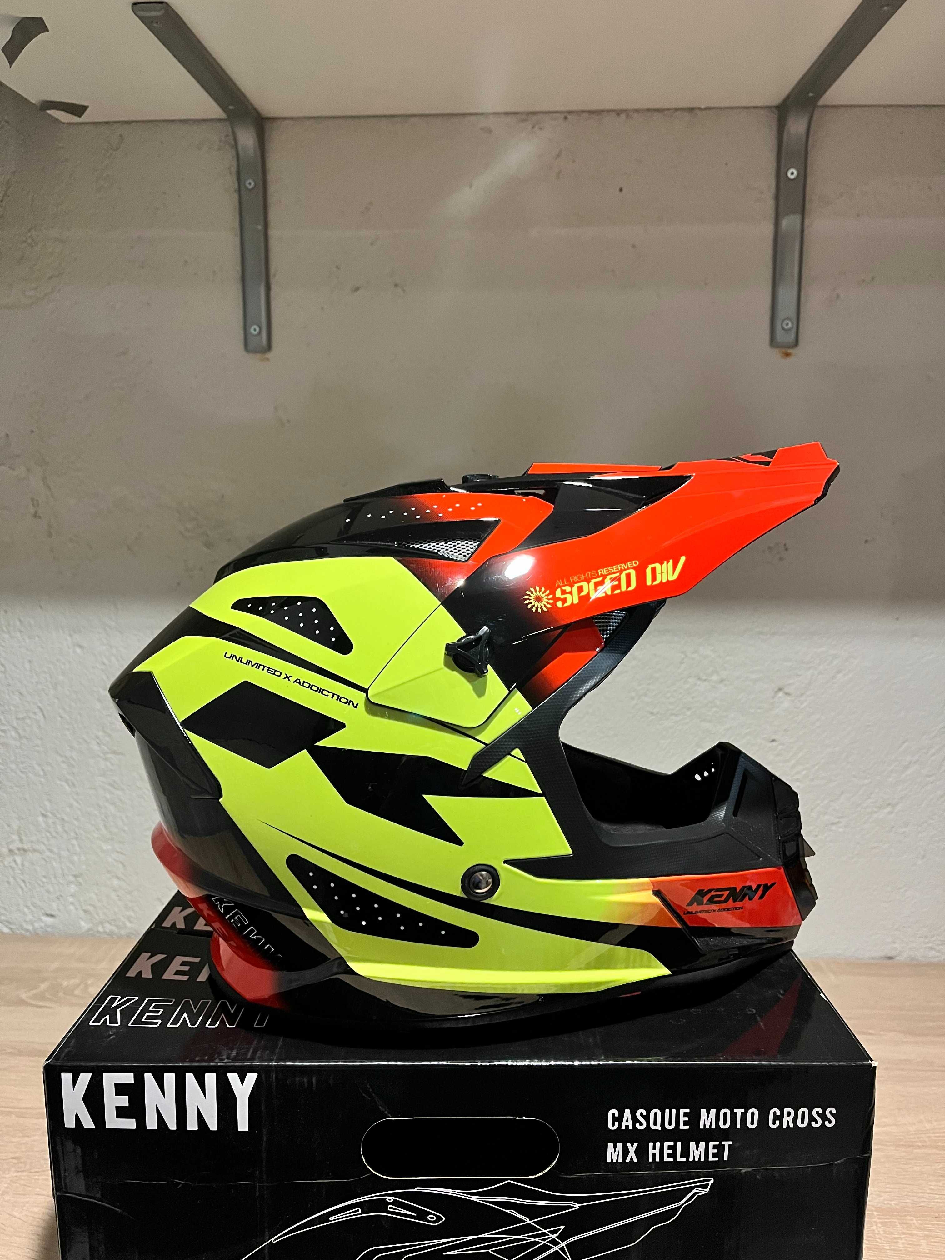Casca moto cross enduro KENNY Track noua L