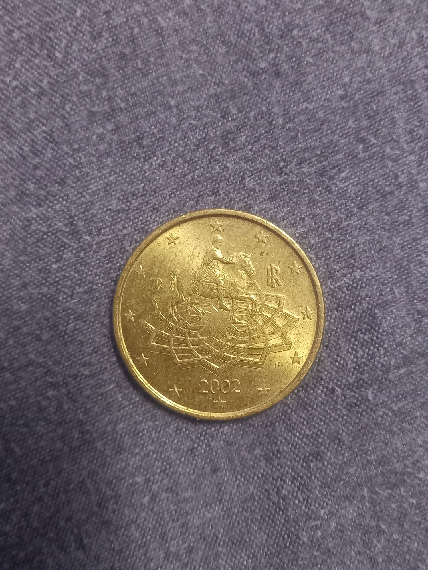 50 евро цента 2002г.