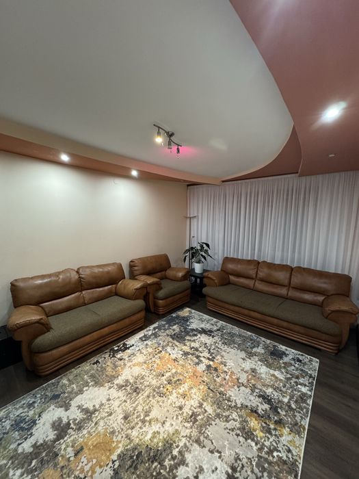 Canapele 3, 2  locuri + fotoliu Alprom (cadru din lemn)