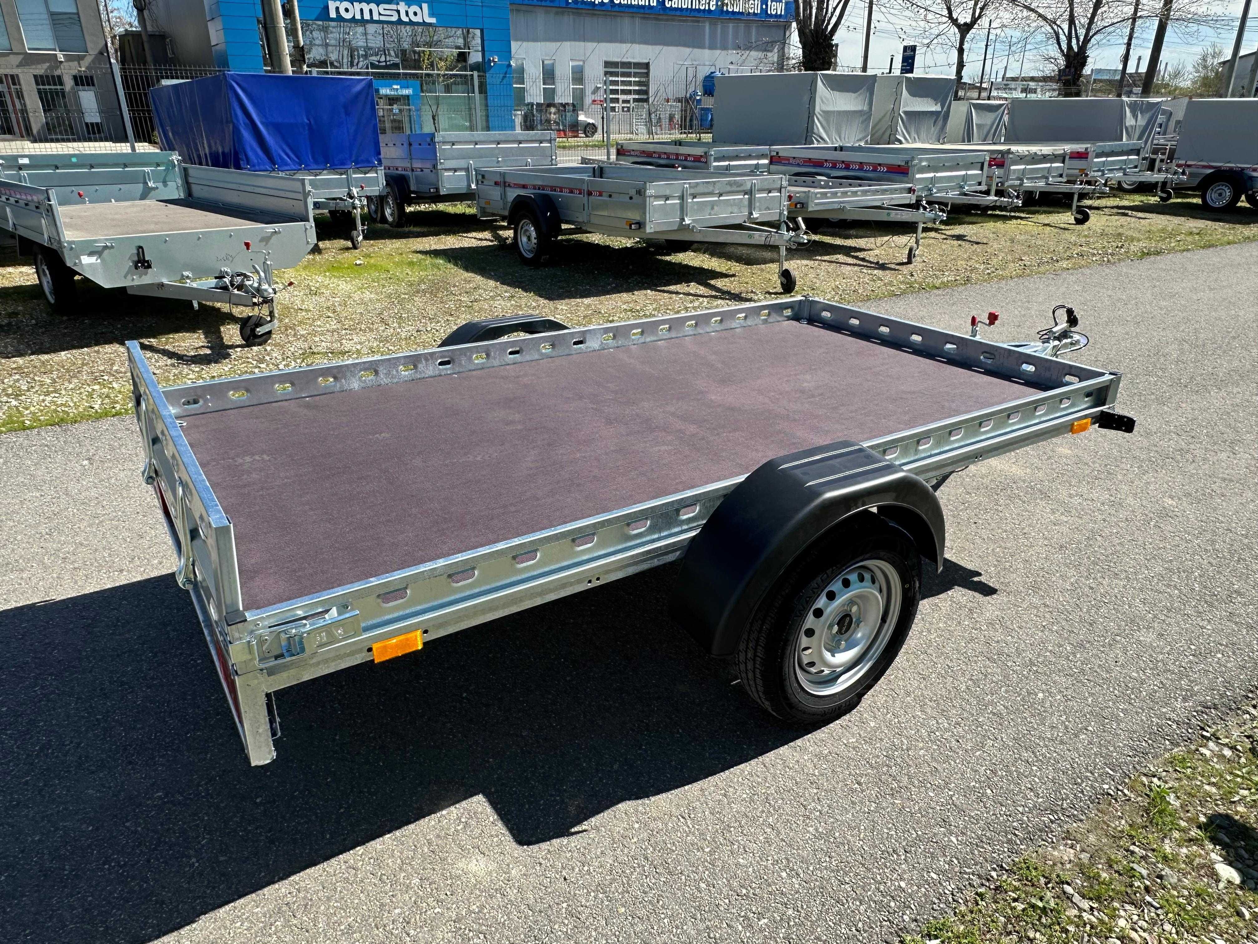 Remorca ATV 750kg, Repo ( 260 cm x 135cm), 1 axa , NOUA, OFERTA!