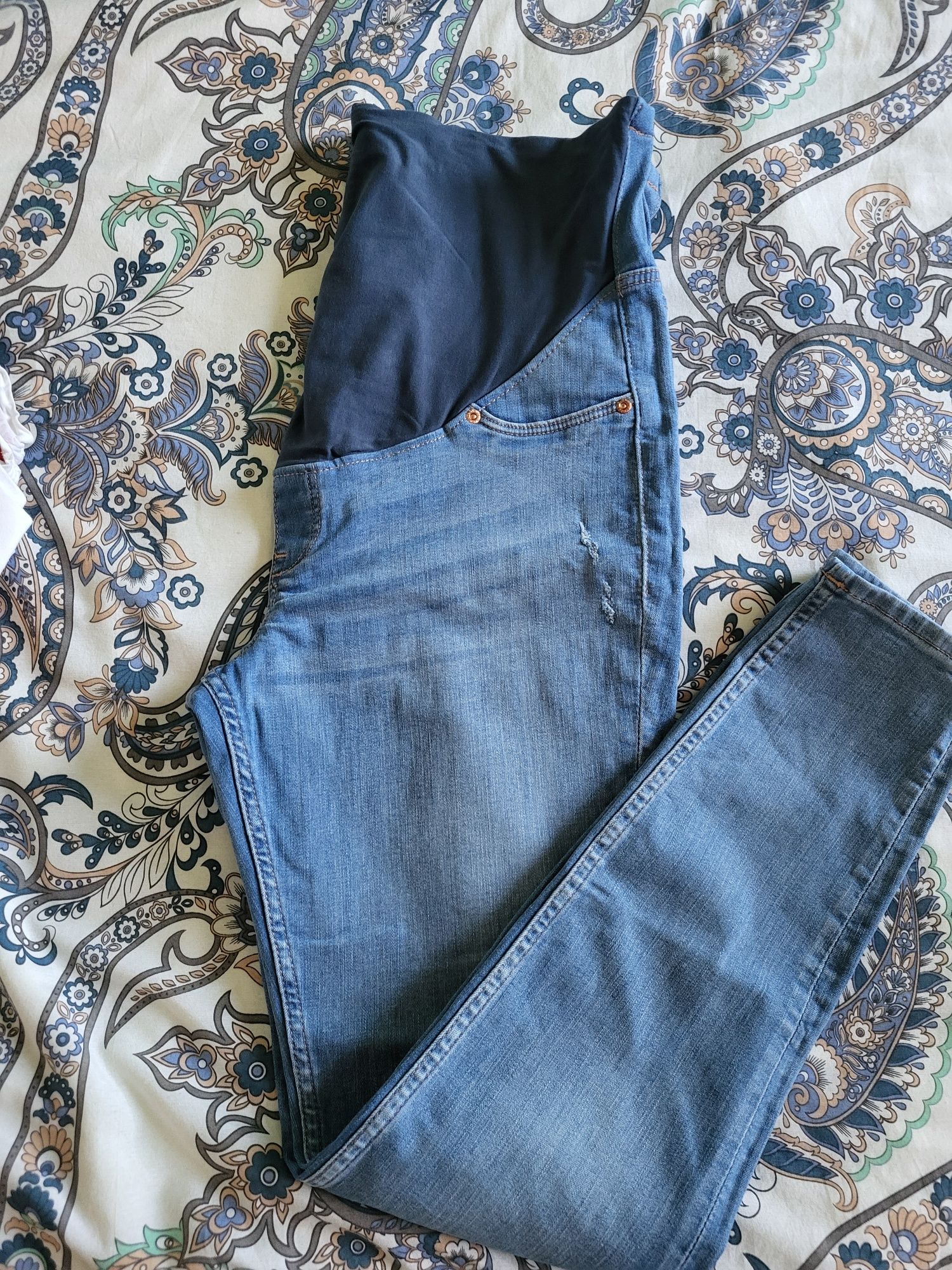 Дънки за бременни MAMA super skinny jeans