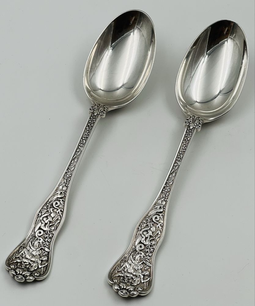 Tiffany&CO 1878г старинни сребърни лъжици 2 броя
