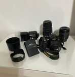 Pachet foto Nikon D3200 + 3 obiective + blitz + accesorii