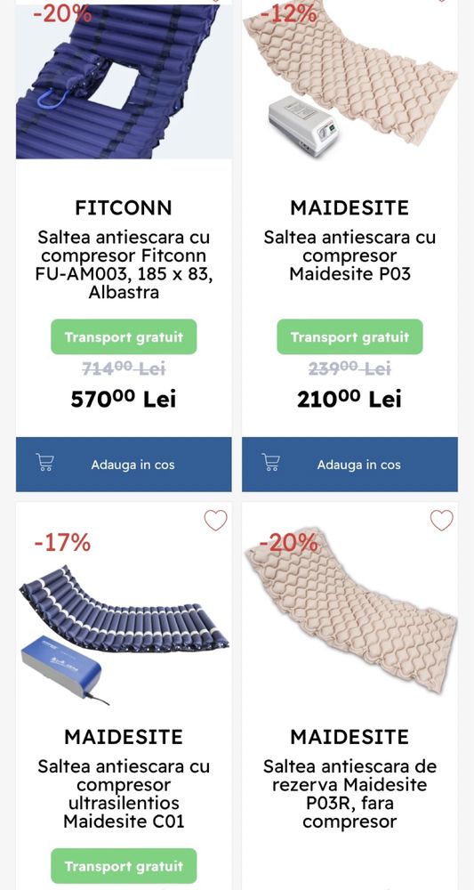 Saltea antiescare, pentru pat sau scaun