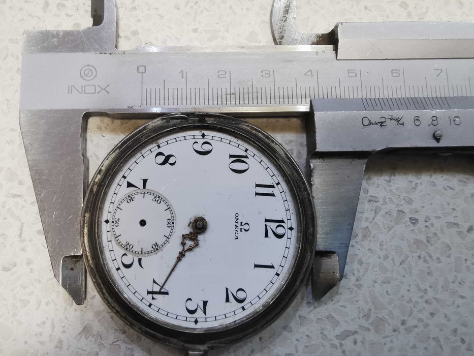 сребърна джобна омега/OMEGA/