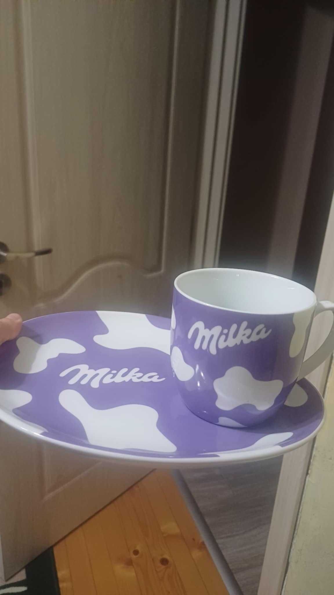 Комплект чаша с чиния на Milka