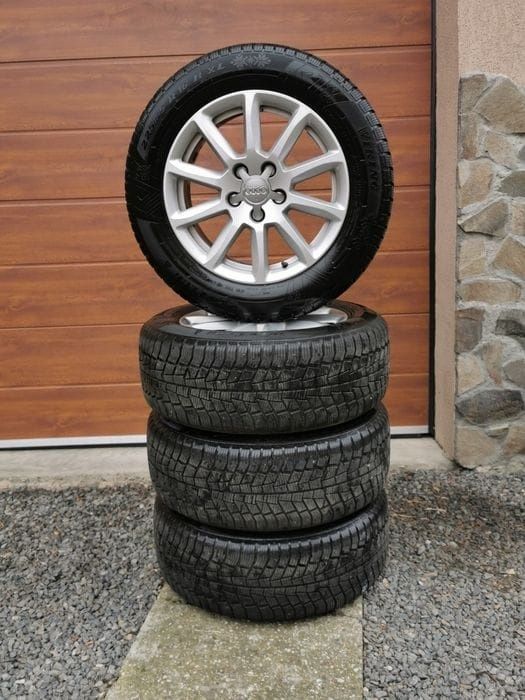 Jante originale Audi R16+cauciucuri iar a 225/55/16