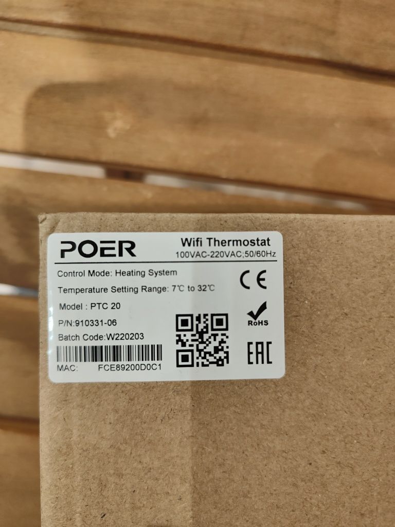 POER PTC20 Смарт Wifi програмируем термостат