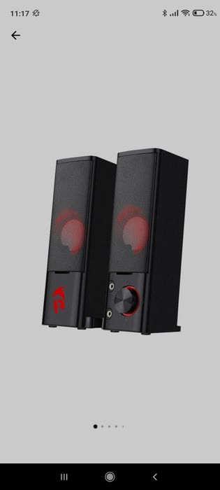 Boxe Redragon Orpheus, 2.0, 6W RMS, iluminare difuzoare rosie, jack 3.