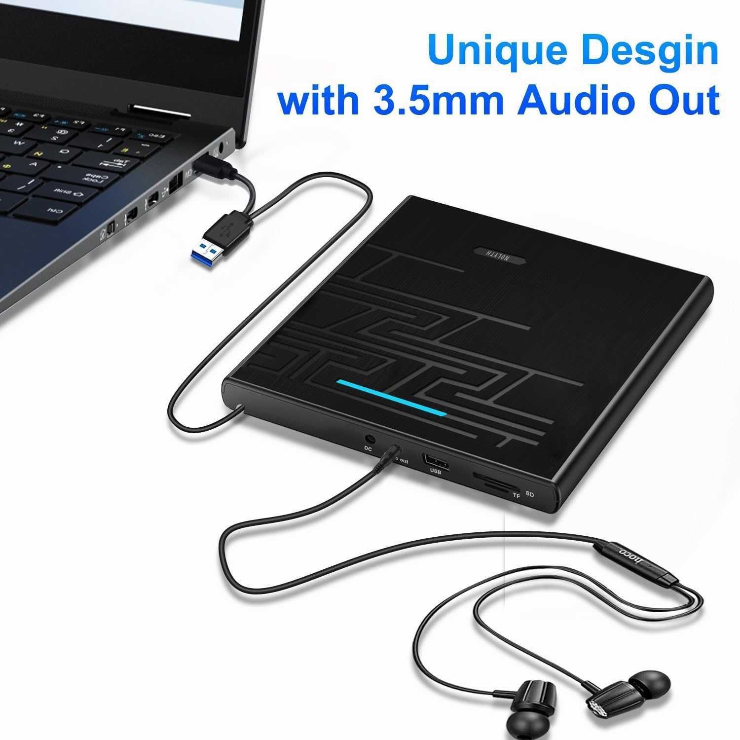 Външно DVD/CD записващо устройство, USB 3.0 DVD+/-RW CD+/-RW