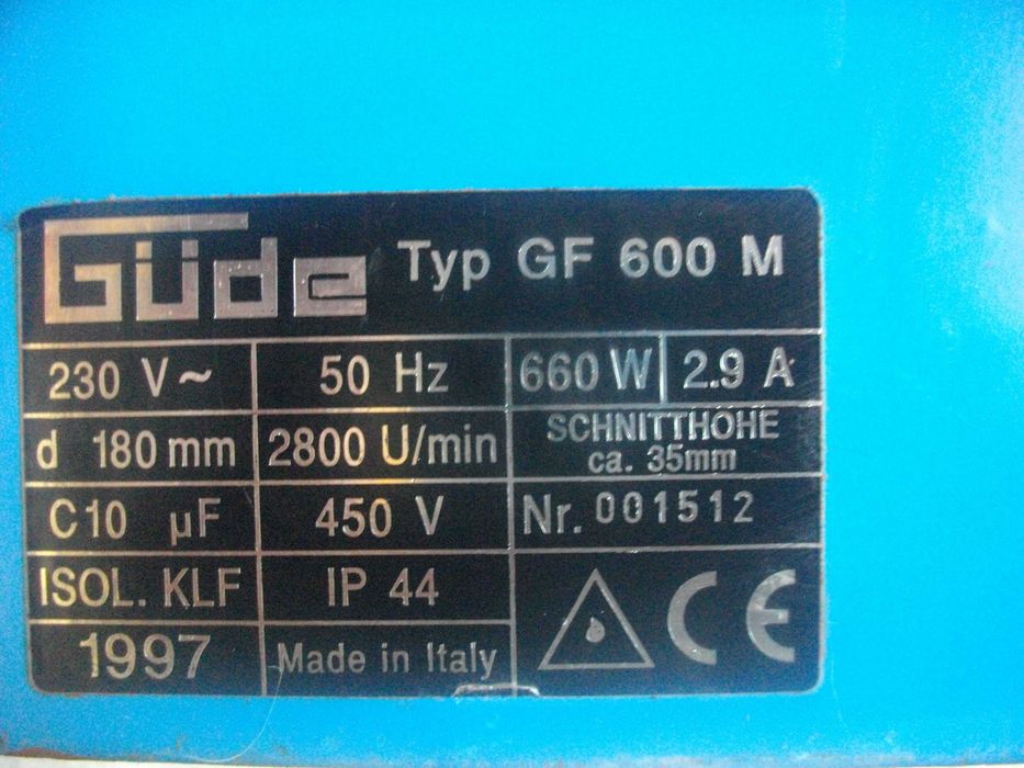 660W ф180 ITALY Профи Електрическа Машина Рязане Плочи Плочки-GUDE
