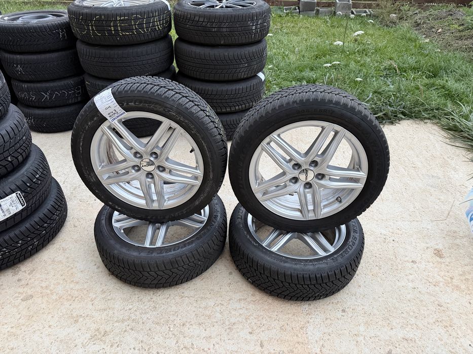 Jante aliaj 17” + cauciucuri iarnă 205/55 R17 Dunlop Winter Sport 5