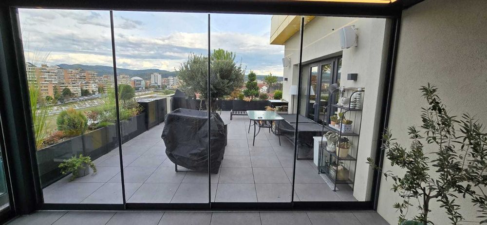 EDISTAR Pergola bioclimatică retractabilă din aluminiu,automata