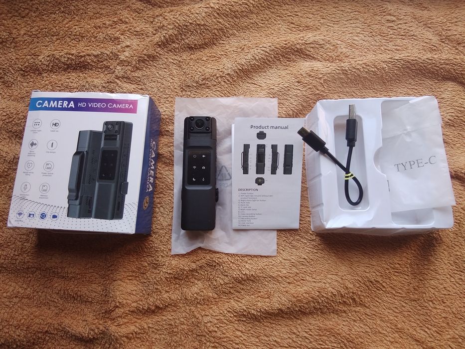 Страхотна боди камера с живо предаване в интернет и Уай Фай-чисто нова