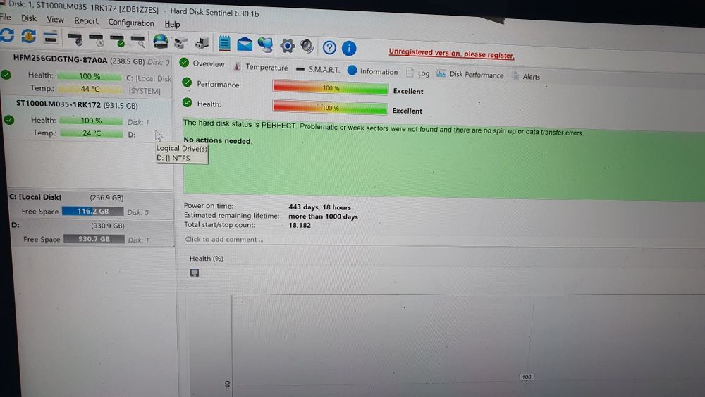 HDD 1.TB. 100% functional