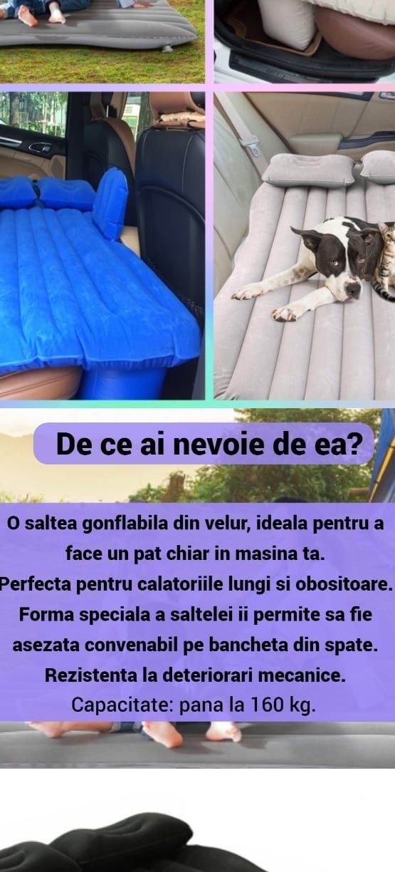 Saltea gonflabilă pentru mașină