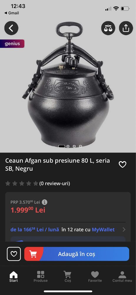 Ceaun afgan din aluminiu