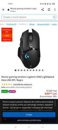 Mouse wireless Logitech g502