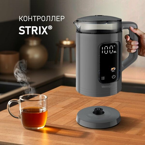 Чайник электрический Weissgauff WK 1520 Dt Touch BodyCool, объем 1,5 л