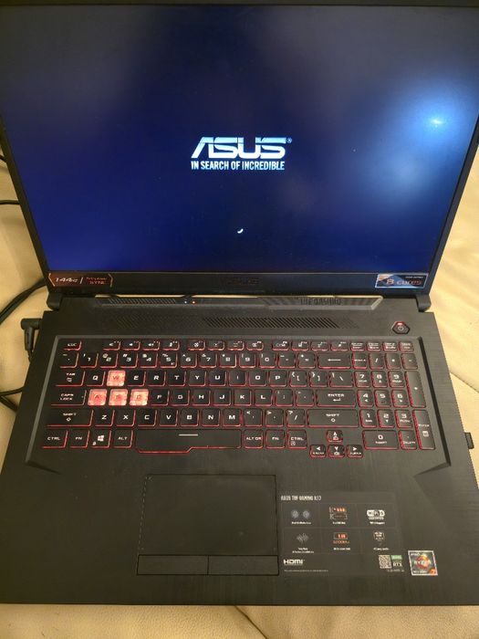 Laptop Asus Tuf A17 Ryzen 7 5800H RTX3070 8GB 16 GB DDR4