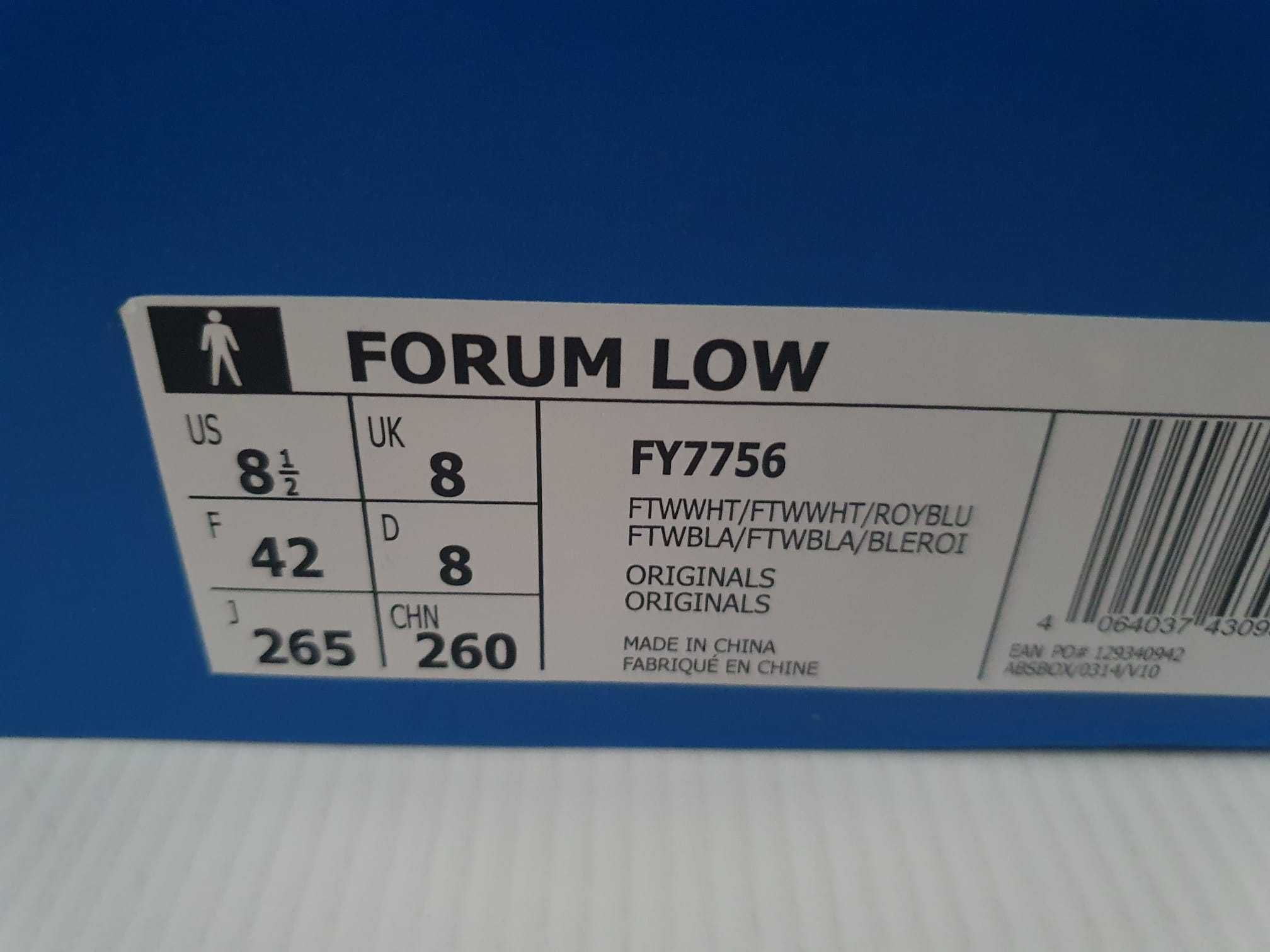 Adidas Forum Low masura 42 , 43 1/3 si 44 2/3 originali noi in cutie